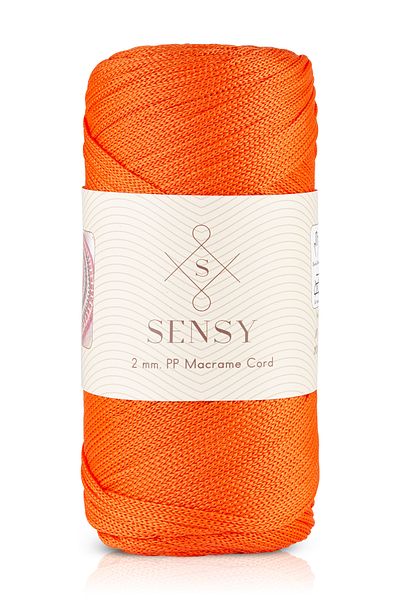 SENSY 2 Mm - 200 gr Polyester Macrame Thread Orange 230 M Polyester Macrame Thread Suppla Rope And Bag Thread