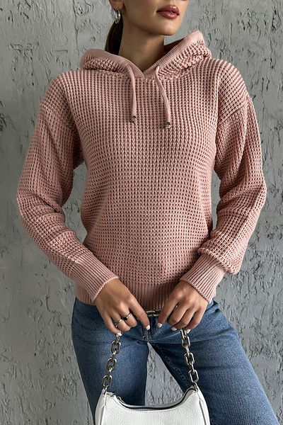Nosia Hooded Long Sleeve Knitwear Sweater