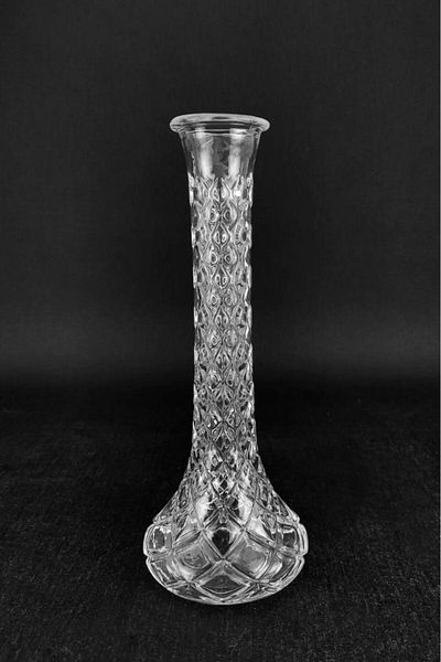 Digithome 25 cm Patterned Glass Clove Vase - C1-1-288