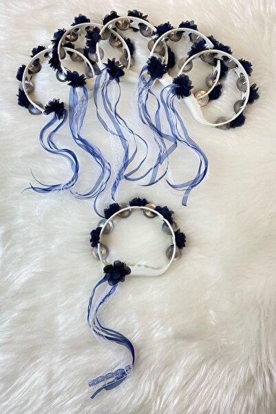 ZEYMERADE البحرية الزرقاء مزخرفة العروس وصيفة الشرف الحناء ليلة الزفاف الختان...