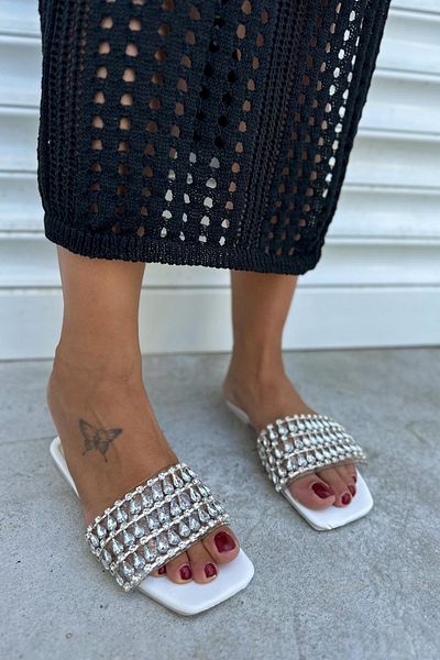 Shoebutik White Slippers