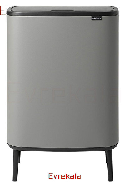 Brabantia Evrekala Shop Çöp Kutusu 60 Lt Ayaklı Brabantia Beton Gri Özel Çöp ...