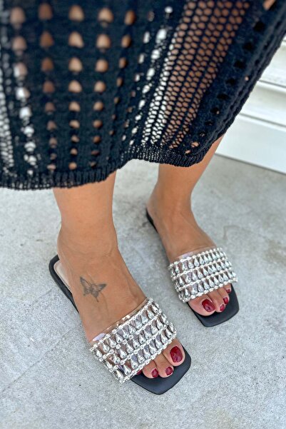 Shoebutik Μαύρες παντόφλες Kozzy