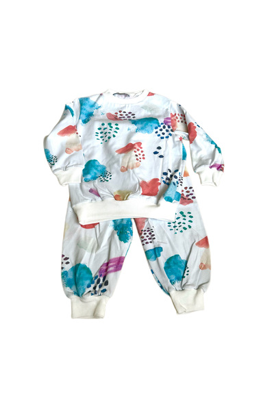 Zebra Baby watercolor patterned pajama set