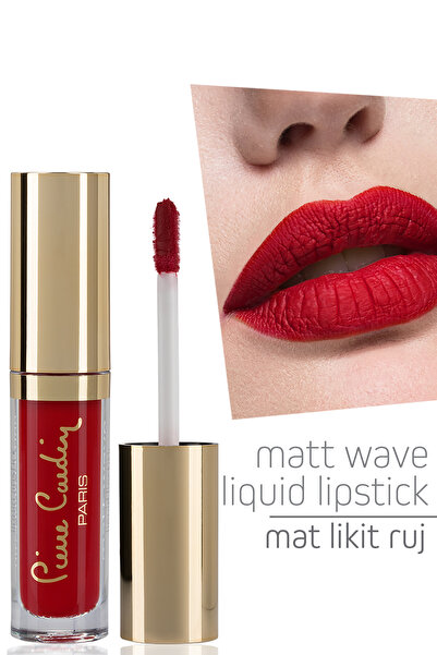 Pierre Cardin أحمر شفاه سائل مات ويف - أحمر شفاه سائل غير لامع - كارمين