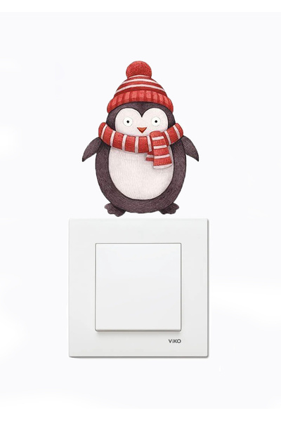 WALLHUMAN Αυτοκόλλητο Παιδικού Δωματίου με Πιγκουίνο που έχει τα γλουτάκια στ...