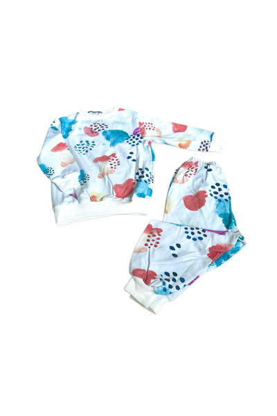 Zebra Baby watercolor patterned pajama set