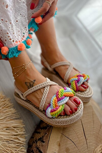 Shoebutik Sandale Bej Pergamon - Elegante și Confortabile