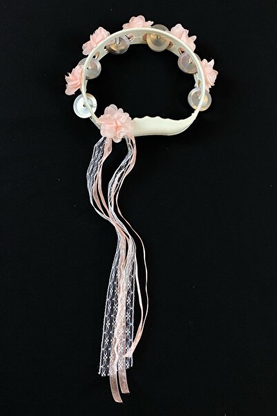 ZEYMERADE Pudra Süslü Gelin Nedime Kına Gecesi Tefi, Üç Boyut Lazer Çiçek ve ...