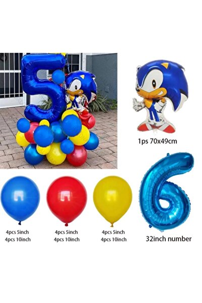 MFM مجموعة بالونات سونيك فويل 6 سنوات 100 سم