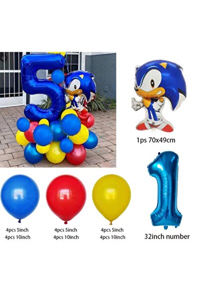 MFM Set baloane din folie Sonic 1 an 100 cm