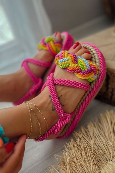 Shoebutik Sandale Fuchsia Pergamon
