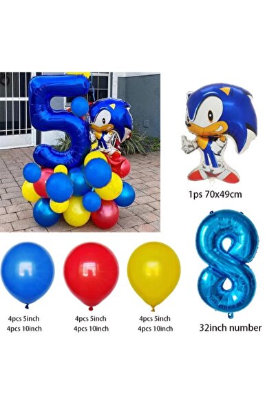MFM مجموعة بالونات فويل سونيك 8 سنوات 100 سم