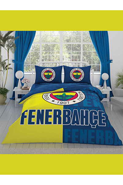 Taç Lisanslı Nevresim Takımı Fenerbahçe Parçalı Logo Çift Kişilik