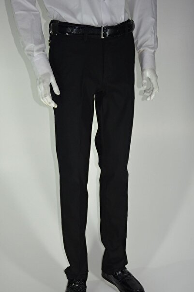 Ege Erkek Giyim Dostumgiyim Ανδρικό παντελόνι από ύφασμα πολυβισκόζης μαύρο