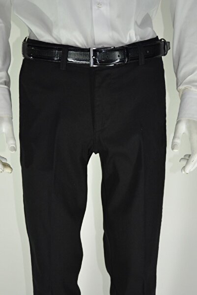 Ege Erkek Giyim Dostumgiyim Ανδρικό παντελόνι από ύφασμα πολυβισκόζης μαύρο