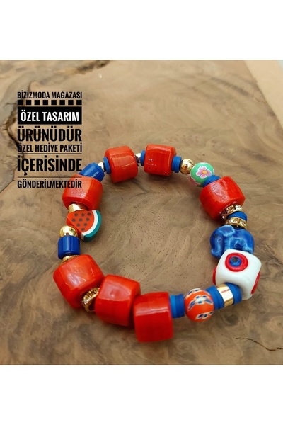 bizizmoda Cam Bodrum Boncuk Charm Murano Nazar Boncuk Bileklik Nazar Boncuklu...