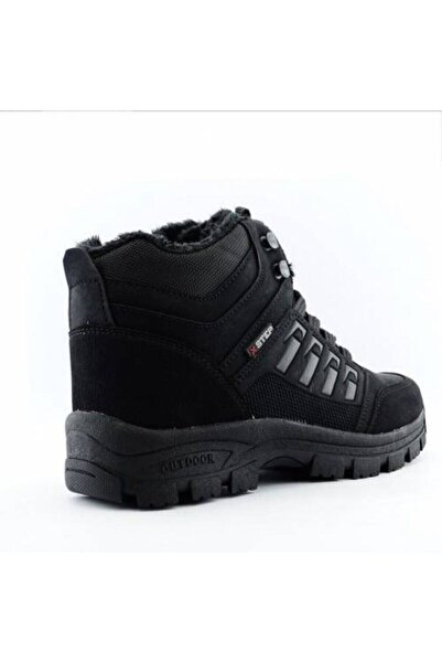 XStep Erkek Siyah Kışlık Su Geçirmez Kaydırmaz Spor Trekking Bot