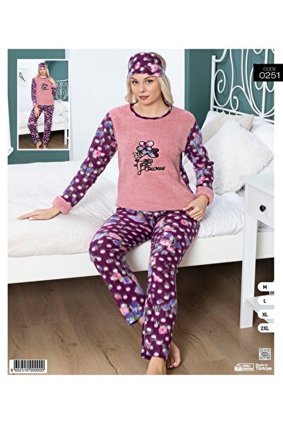 B.G.B. Uyku Bantlı Polar Pijama Takımı Sevgiliye Hediye
