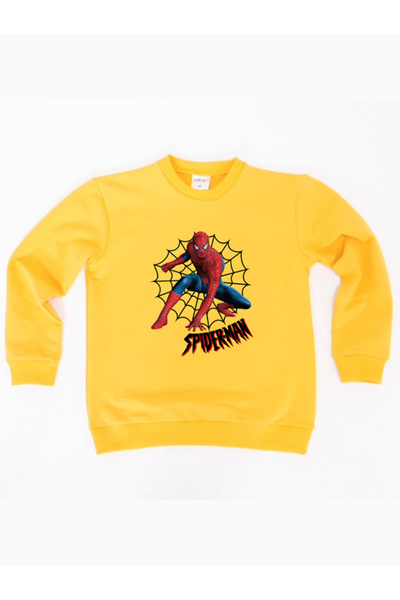 SPIDERMAN سويت شيرت سبايدرمان من القماش القطني المطبوع للأطفال