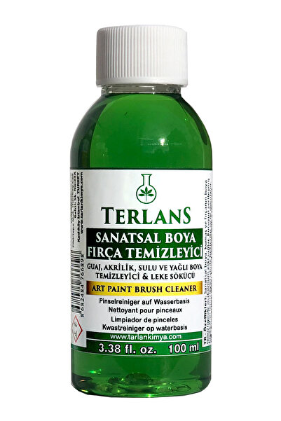 Terlans Sanatsal Boya Ve Fırça Temizleyici Leke Sökücü 100 ml Yağlı Ve Akrilik Boya Temizleyici
