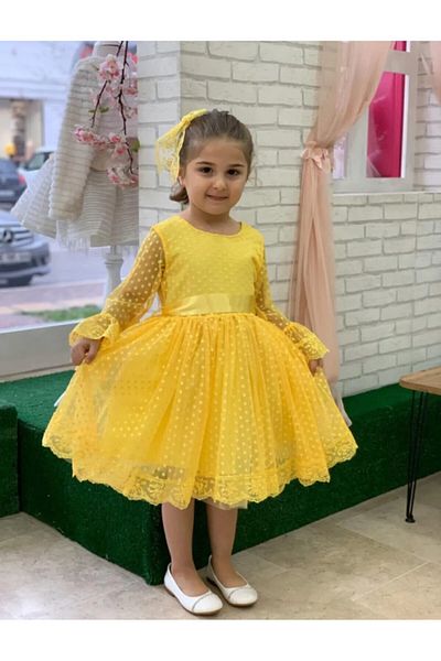 Sevimlice Kids Girls' Dress Girls' Buckle Dress Girls' Dress Tulle Lace Dress