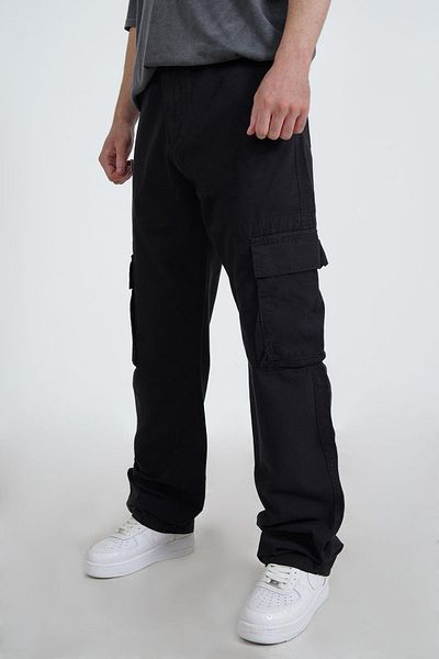 ElitWear Men's Black Cargo Baggy Pants (PLEASE DO NOT PURPLE THE SELLER WITHOUT SIZE AND CYCLE QUESTION)