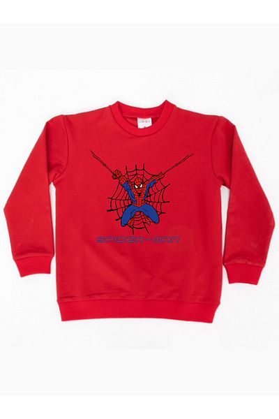 SPIDERMAN Hanorac pentru copii din țesătură de bumbac spiderman imprimat