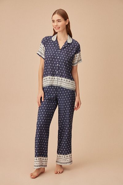 SUWEN Set de pijamale masculine Oryantel
