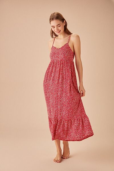 SUWEN Lora Patterned Beach Dress