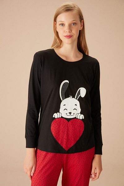 SUWEN Bunny Pajama Set