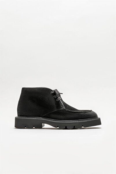 Elle Shoes Siyah Deri Erkek Günlük Bot
