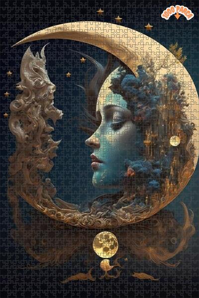 Teona Ahşap 3 Boyutlu Tropikal Doğa Manzara Temalı Çift Katlı Çerçeveli Asıla...