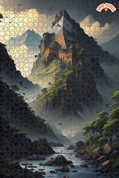 Teona Ahşap Doğa Sanat Dekoratif Çift Katlı Çerçeveli Asılabilir Ahşap Puzzle...