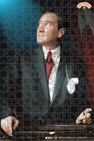 Teona Ahşap Mustafa Kemal Atatürk Dekoratif Çift Katlı Çerçeveli Asılabilir Ahşap Puzzle 250 PARÇA 30X30