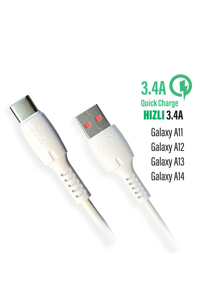 VİZYON Samsung Uyumlu Samsung A11 A12 A13 A14 Type C Hızlı Şarj Kablosu