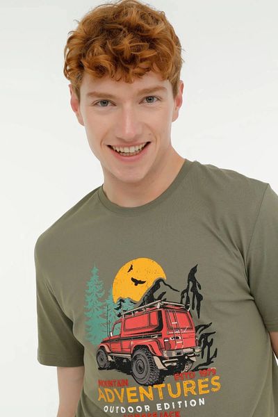 lumberjack ml Garron 11urbng100 0 Collar Ecret Tshirt - Χακί