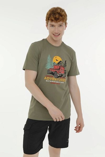 lumberjack ml Garron 11urbng100 0 Collar Ecret Tshirt - Χακί