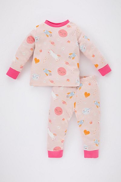 DeFacto Baby Girl Patterned Long Sleeve Pajamas Set B2160a523wn