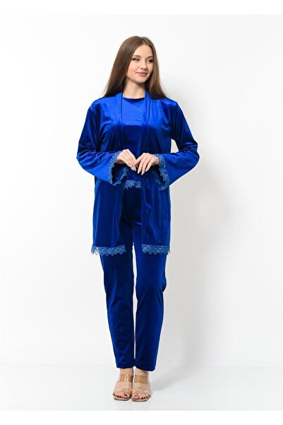 Nuseel Жіночий оксамитовий комплект нічної білизни з 3 предметів Saks