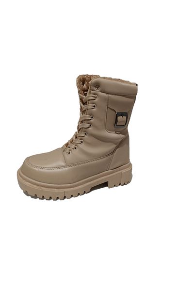 Twingo 900 Beige Wool Inside Water and Soguğa Resistant Non-Slip Sole Zippered Boots