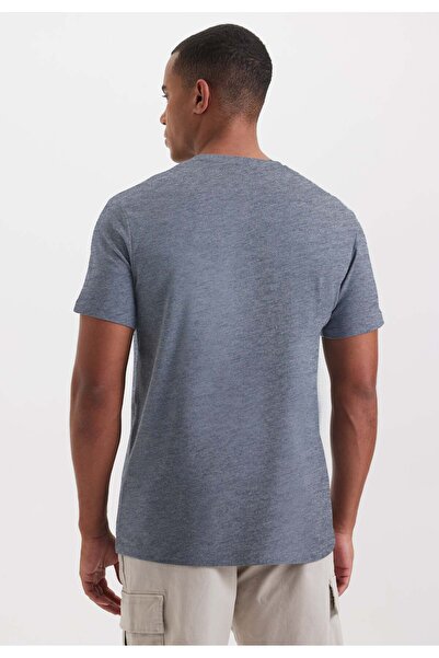 WESTMARK LONDON Ανδρικό T-Shirt Blue Melange Crew Neck Regular Fit Basic MERLIN