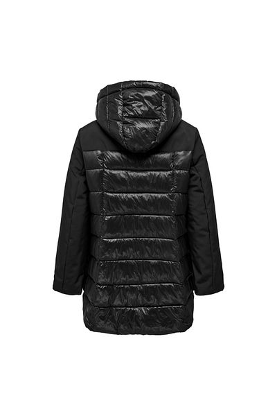 ONLY Black Women's Coat Carsophie Mix Puffer Otw