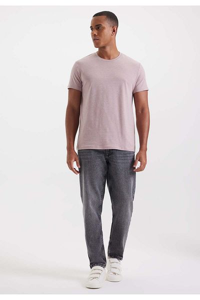 WESTMARK LONDON Ανδρικό T-Shirt Salmon Melange Crew Neck Regular Fit Basic MERLIN