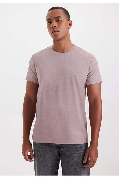 WESTMARK LONDON Ανδρικό T-Shirt Salmon Melange Crew Neck Regular Fit Basic MERLIN