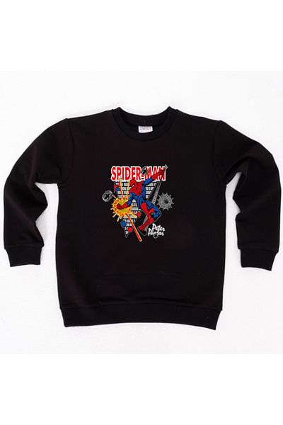 SPIDERMAN Hanorac pentru copii din țesătură de bumbac spiderman imprimat