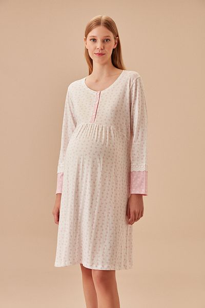 SUWEN Bow Maternity Nightgown