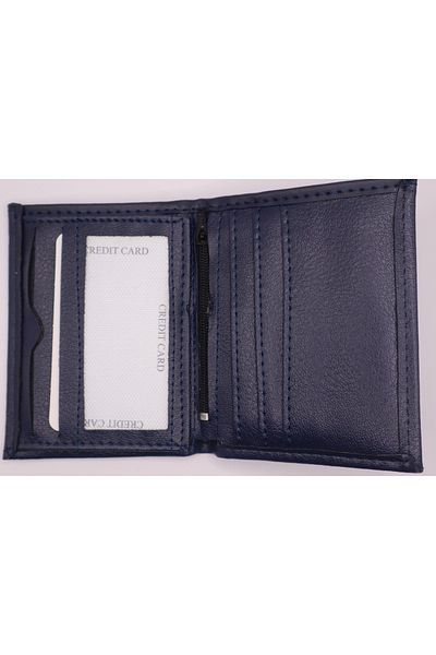 Astakos Men's Model Synthetic Vegan Luxury Leather Classic Vertical Cut Card Holder Wallet Width 9cm