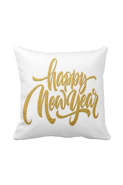 QueenHome Decorative New Year's Eve Throw Pillow Cover Models Single Throw Pillow Cover