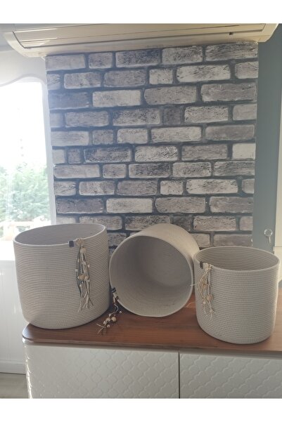 karelim home منظم حبل الجوت متعدد الأغراض بلون إكرو - سلة 35x35